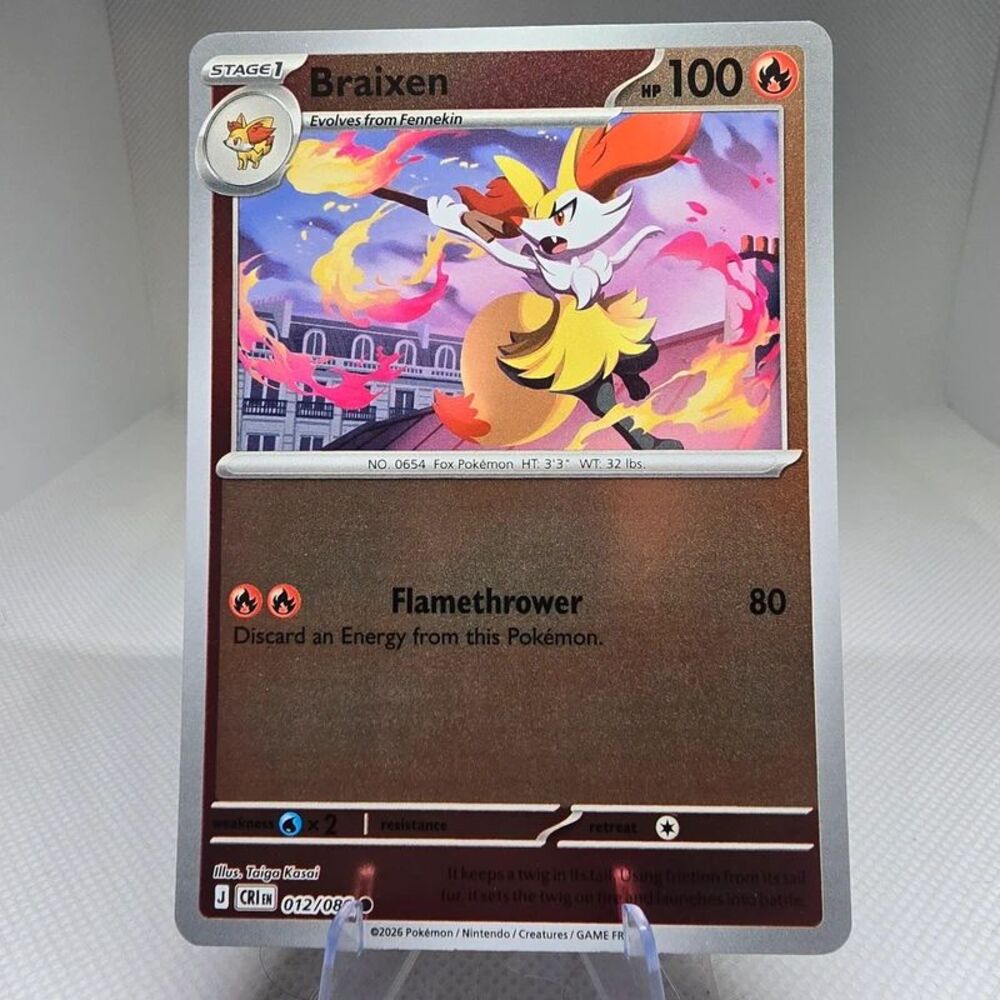 Braixen 12 pokemon chaos rising reverse
